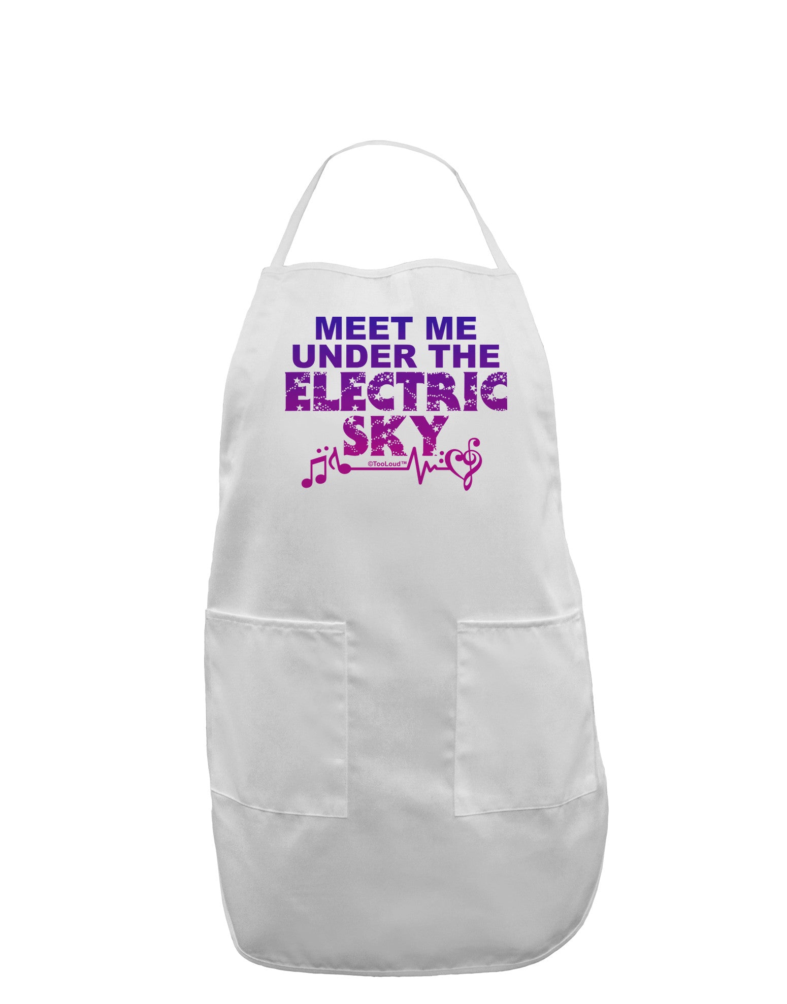Electric Sky Color Adult Apron-Bib Apron-TooLoud-White-One-Size-Davson Sales