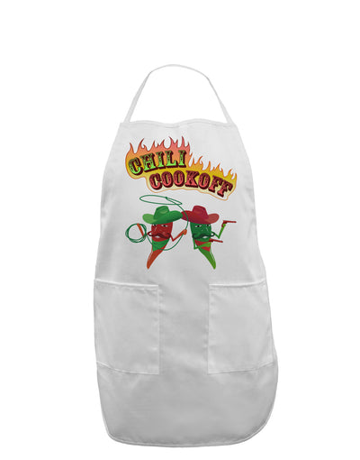 Cowboy Chili Cookoff Adult Apron-Bib Apron-TooLoud-White-One-Size-Davson Sales