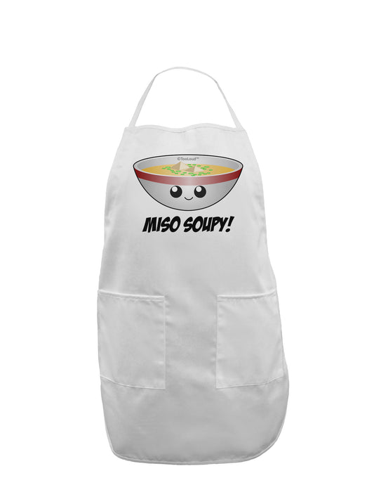 Miso Soupy - Cute Miso Soup Bowl Adult Apron by TooLoud-Bib Apron-TooLoud-White-One-Size-Davson Sales