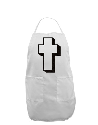 Simple Cross Design Glitter - Black Adult Apron by TooLoud-Bib Apron-TooLoud-White-One-Size-Davson Sales