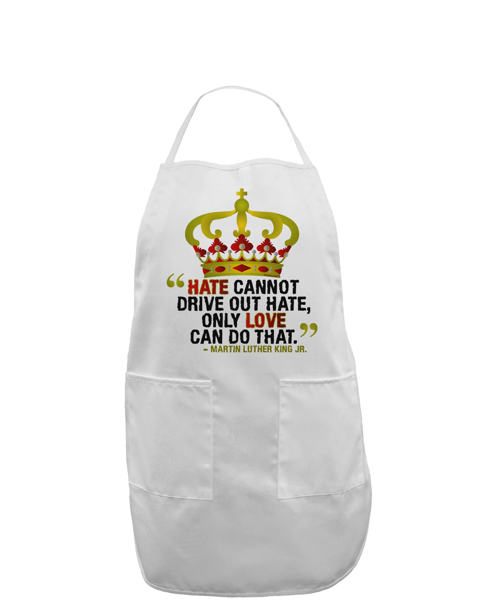 MLK - Only Love Quote Adult Apron-Bib Apron-TooLoud-White-One-Size-Davson Sales