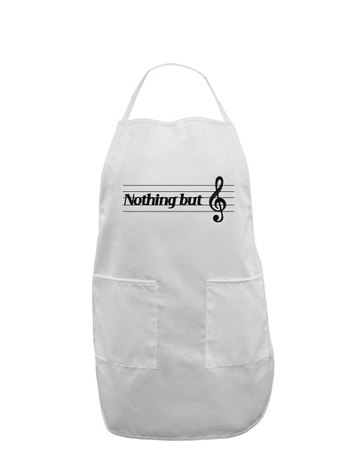 Nothing But Treble Music Pun Adult Apron by TooLoud-Bib Apron-TooLoud-White-One-Size-Davson Sales