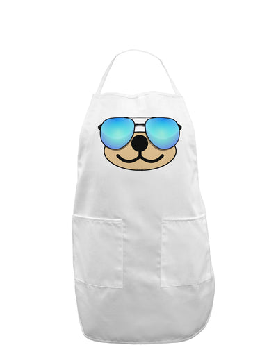 Kyu-T Face - Beartholomew Cool Sunglasses Adult Apron-Bib Apron-TooLoud-White-One-Size-Davson Sales