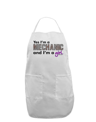 Yes I am a Mechanic Girl Adult Apron-Bib Apron-TooLoud-White-One-Size-Davson Sales