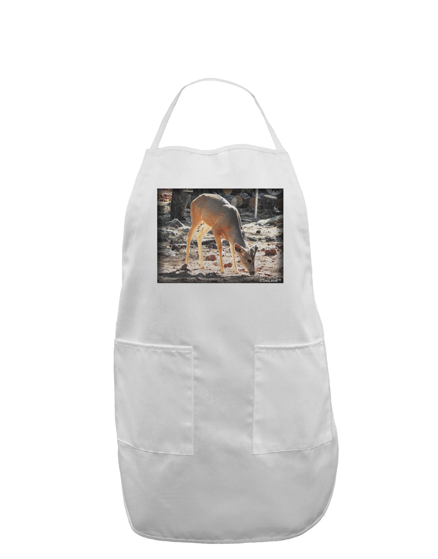 Little Buck Adult Apron-Bib Apron-TooLoud-White-One-Size-Davson Sales