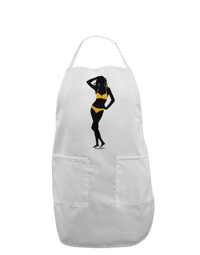 Polka Dot Bikini Shadow Adult Apron by TooLoud-Bib Apron-TooLoud-White-One-Size-Davson Sales