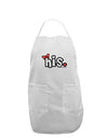 Matching His and Hers Design - His - Red Bow Adult Apron by TooLoud-Bib Apron-TooLoud-White-One-Size-Davson Sales