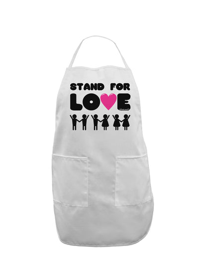 Stand For Love Pink Heart Adult Apron-Bib Apron-TooLoud-White-One-Size-Davson Sales