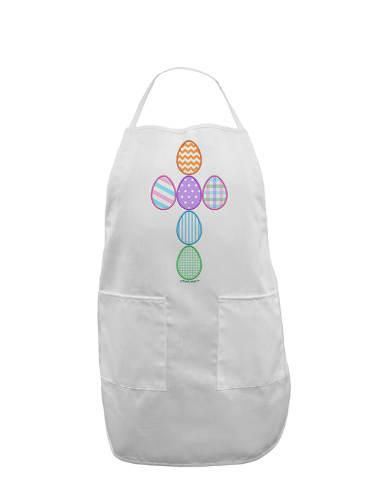 Easter Egg Cross Faux Applique Adult Apron-Bib Apron-TooLoud-White-One-Size-Davson Sales