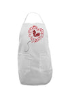 Broken Heart Popped Red Heart Balloon Adult Apron-Bib Apron-TooLoud-White-One-Size-Davson Sales