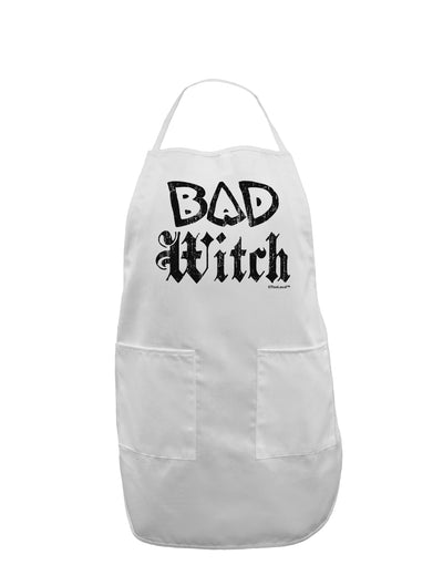 Bad Witch Distressed Adult Apron-Bib Apron-TooLoud-White-One-Size-Davson Sales