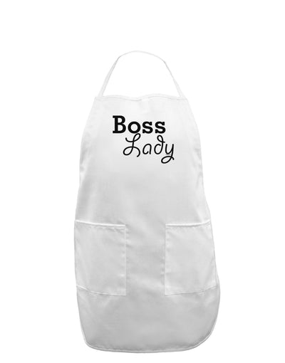 Boss Lady - Boss Day Adult Apron-Bib Apron-TooLoud-White-One-Size-Davson Sales