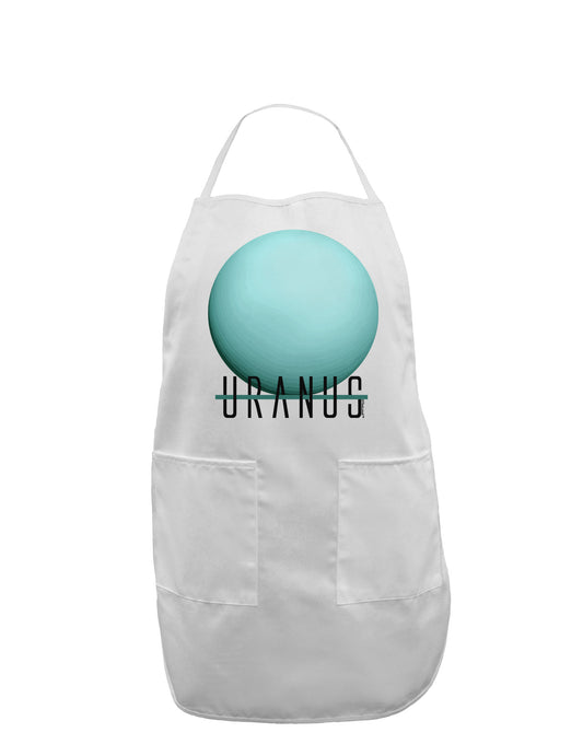 Planet Uranus Text Adult Apron-Bib Apron-TooLoud-White-One-Size-Davson Sales