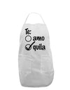 Tequila Checkmark Design Adult Apron by TooLoud-Bib Apron-TooLoud-White-One-Size-Davson Sales