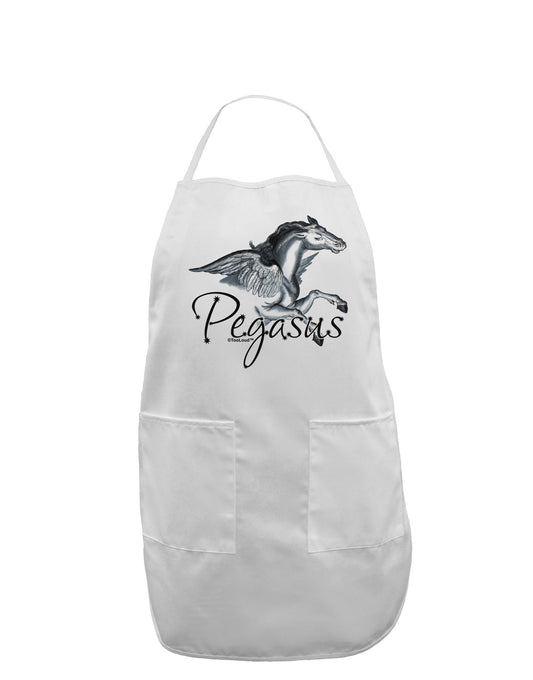 Pegasus Color Illustration Adult Apron-Bib Apron-TooLoud-White-One-Size-Davson Sales