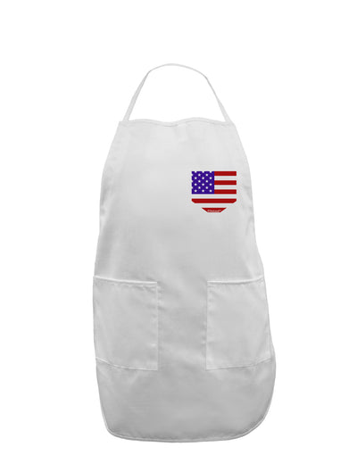 American Flag Faux Pocket Design Adult Apron by TooLoud-Bib Apron-TooLoud-White-One-Size-Davson Sales