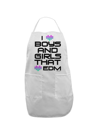 I Heart Boys and Girls That Heart EDM Adult Apron-Bib Apron-TooLoud-White-One-Size-Davson Sales