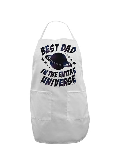 Best Dad in the Entire Universe - Galaxy Print Adult Apron-Bib Apron-TooLoud-White-One-Size-Davson Sales