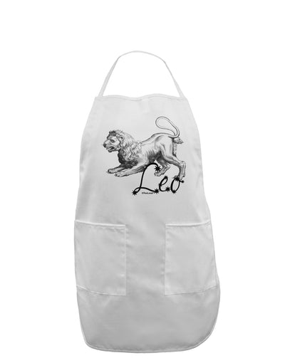 Leo Illustration Adult Apron-Bib Apron-TooLoud-White-One-Size-Davson Sales