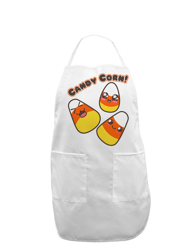 Cute Kawaii Candy Corn Halloween Adult Apron-Bib Apron-TooLoud-White-One-Size-Davson Sales