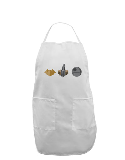 History of Architecture Funny Sci-fi Adult Apron by TooLoud-Bib Apron-TooLoud-White-One-Size-Davson Sales