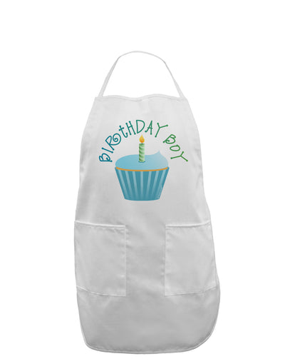 Birthday Boy - Candle Cupcake Adult Apron by TooLoud-Bib Apron-TooLoud-White-One-Size-Davson Sales