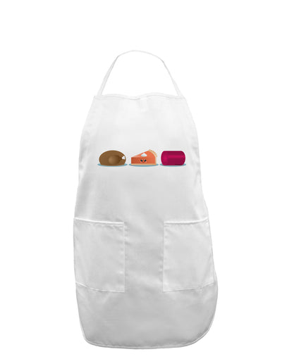 Cute Thanksgiving Food Adult Apron-Bib Apron-TooLoud-White-One-Size-Davson Sales