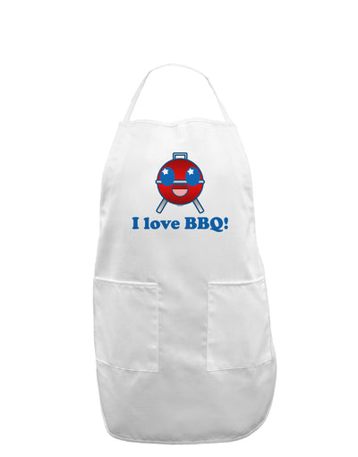 I Love BBQ Adult Apron-Bib Apron-TooLoud-White-One-Size-Davson Sales