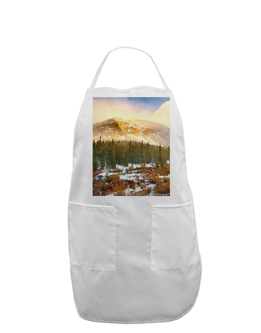 Nature Photography - Mountain Glow Adult Apron by-Bib Apron-TooLoud-White-One-Size-Davson Sales