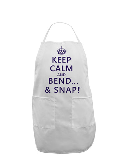 Keep Calm and Bend and Snap Adult Apron-Bib Apron-TooLoud-White-One-Size-Davson Sales