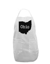 Ohio - United States Shape Adult Apron by TooLoud-Bib Apron-TooLoud-White-One-Size-Davson Sales