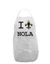 I Love NOLA Fleur de Lis Adult Apron-Bib Apron-TooLoud-White-One-Size-Davson Sales