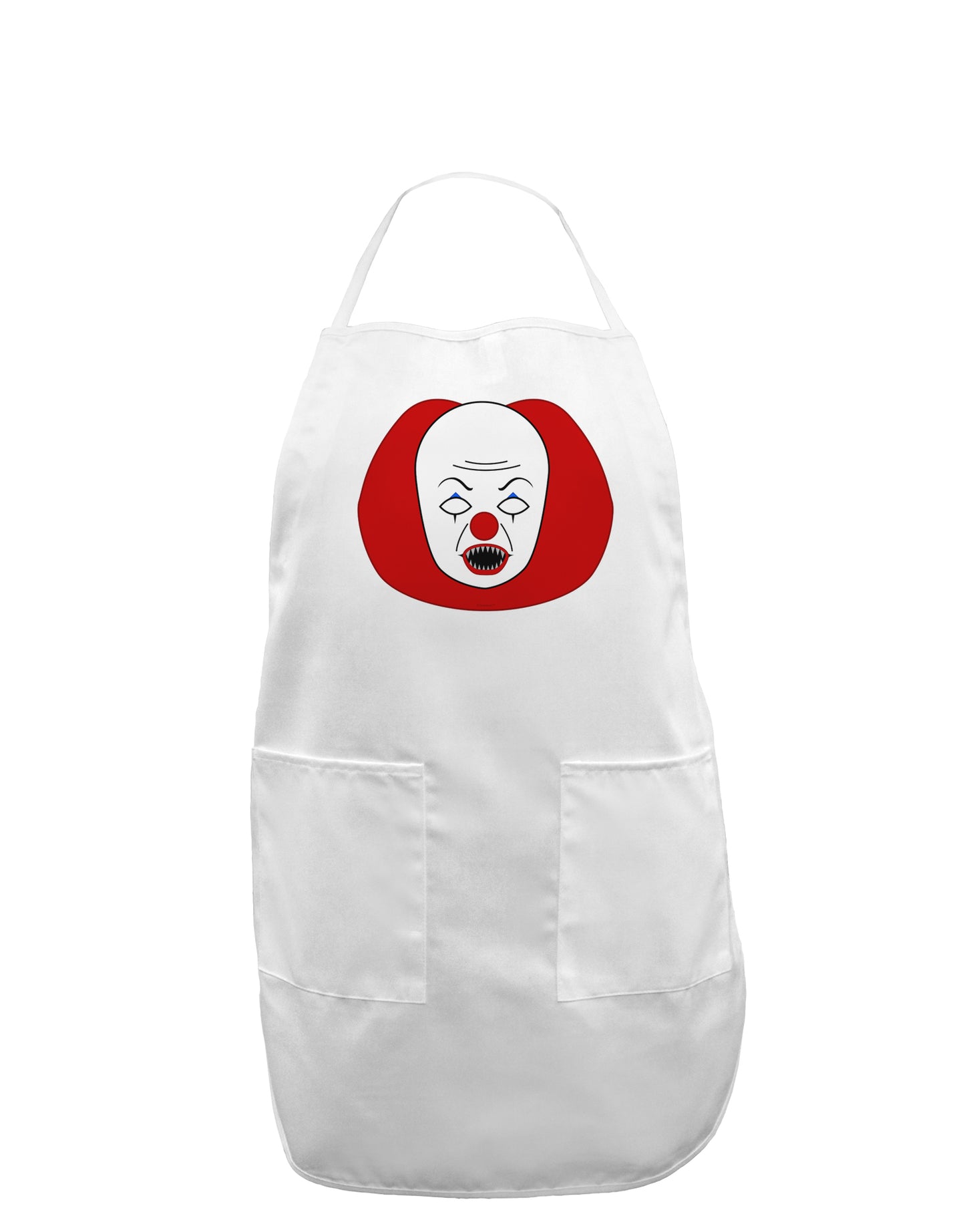 Scary Face Clown - Halloween Adult Apron-Bib Apron-TooLoud-White-One-Size-Davson Sales