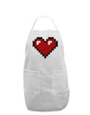 Pixel Heart Design 1 - Valentine's Day Adult Apron-Bib Apron-TooLoud-White-One-Size-Davson Sales