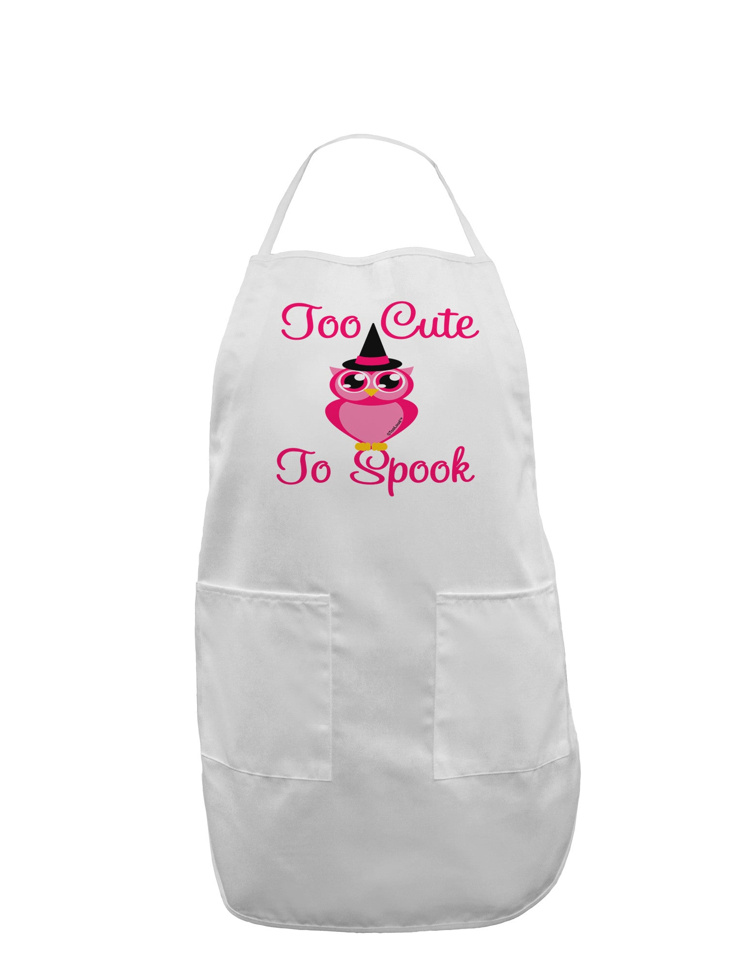 Owl Too Cute Pink Adult Apron-Bib Apron-TooLoud-White-One-Size-Davson Sales