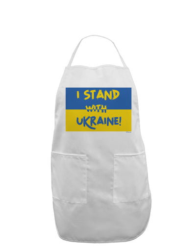 I stand with Ukraine Flag Adult Apron-Bib Apron-TooLoud-White-One-Size-Davson Sales