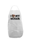 I Heart My Boxer Adult Apron by TooLoud-Bib Apron-TooLoud-White-One-Size-Davson Sales