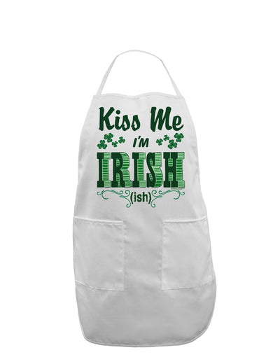 Kiss Me I'm Irish-ish Adult Apron-Bib Apron-TooLoud-White-One-Size-Davson Sales