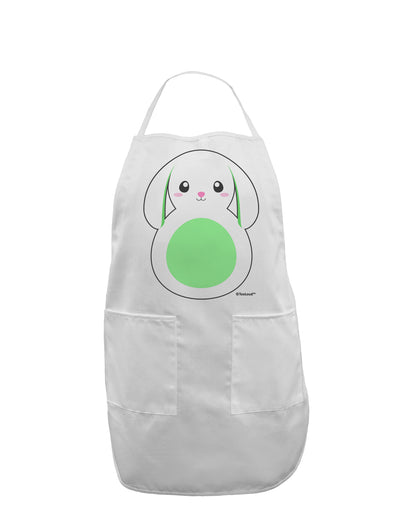 Cute Bunny with Floppy Ears - Green Adult Apron by TooLoud-Bib Apron-TooLoud-White-One-Size-Davson Sales