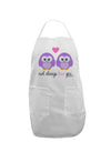 Owl Always Love You - Purple Owls Adult Apron by TooLoud-Bib Apron-TooLoud-White-One-Size-Davson Sales