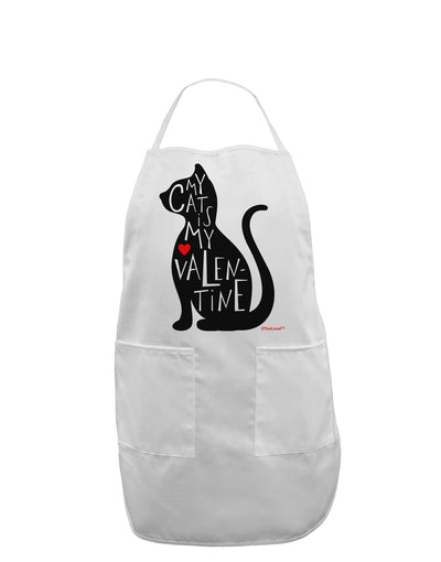 My Cat Is My Valentine Adult Apron by TooLoud-Bib Apron-TooLoud-White-One-Size-Davson Sales