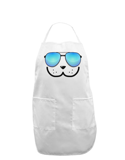 Kyu-T Face - Dewy Cool Sunglasses Adult Apron-Bib Apron-TooLoud-White-One-Size-Davson Sales