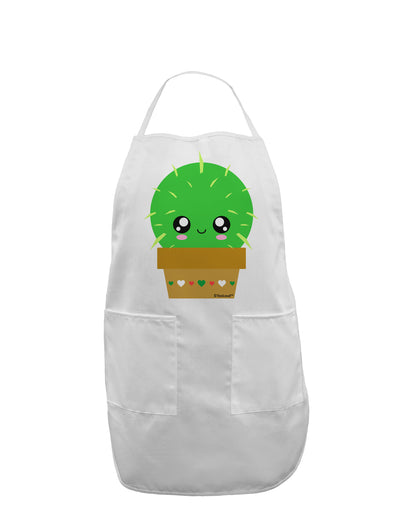 Cute Cactus Design Adult Apron by TooLoud-Bib Apron-TooLoud-White-One-Size-Davson Sales