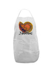 Nautilus Fossil Watercolor Text Adult Apron-Bib Apron-TooLoud-White-One-Size-Davson Sales