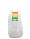 iSmoke Logo - Marijuana Leaf Adult Apron-Bib Apron-TooLoud-White-One-Size-Davson Sales