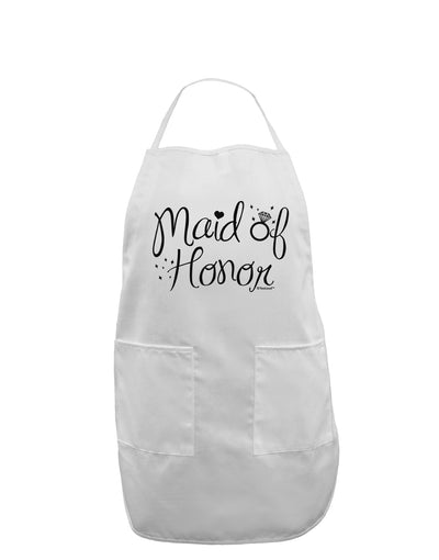 Maid of Honor - Diamond Ring Design Adult Apron-Bib Apron-TooLoud-White-One-Size-Davson Sales