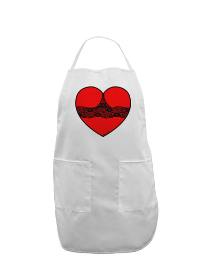 Black Lace Panty Heart Adult Apron-Bib Apron-TooLoud-White-One-Size-Davson Sales