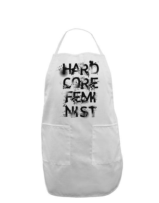 Hardcore Feminist Adult Apron-Bib Apron-TooLoud-White-One-Size-Davson Sales