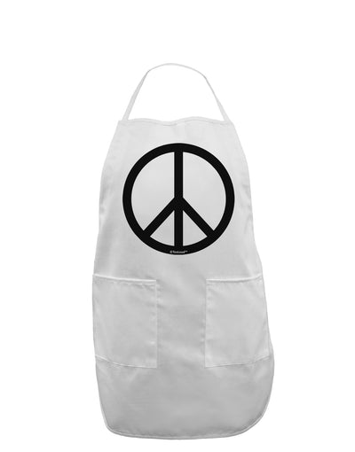 Peace Sign Symbol Adult Apron-Bib Apron-TooLoud-White-One-Size-Davson Sales