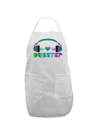 Heart Dubstep Adult Apron-Bib Apron-TooLoud-White-One-Size-Davson Sales